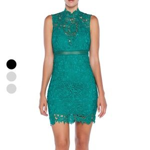 Bardot Eleni Green Lace Dress